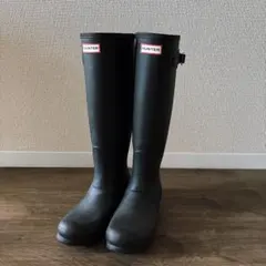 【目立った汚れなし】HUNTER ブラック 長靴 ロングブーツ