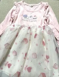 【美品】女の子 ワンピース 90cm ユニコーン カップケーキ