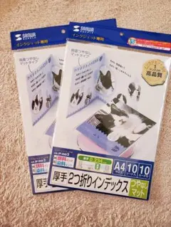 ２つ折りインデックスカード　２パック　新品のサムネイル