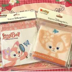 ダッフィー＆フレンズ リーナ・ベル　ミニタオル　きんちゃく