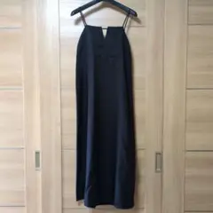 キャミワンピース ロング丈 黒 ブラック Mサイズ