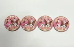 【シークレット】サンリオ刺繍缶バッチつきBiscuit3（4個)マイメロ、クロミ