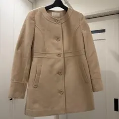 【anySiS】ベージュ ロングコート アウター ノーカラー