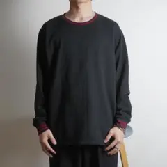 POLO RALPH LAUREN リブライン ブラックスウェット /RW244