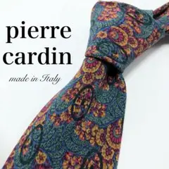 【極美品】pierre cardin 総柄 ネクタイ ブルー オシャレ 派手