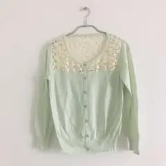 mysty women☆肩フラワーレース　シアーカーディガンのサムネイル