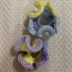 ボリューム　シュシュ　2個セット　ヘアアクセサリー