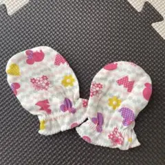 ミニー柄 ベビー用ミトン