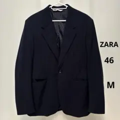 ZARA ジャケット　ネイビー　ザラ　紺色　46 M 仕事　スーツ　春　万能
