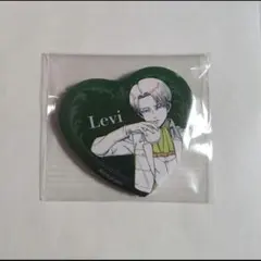 進撃の巨人　POP UP SHOP　激動　ハート型缶バッジ　リヴァイ