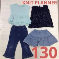 女の子　130 ニットプランナー　ノースリーブ　スカート　サンカンシオン　夏のサムネイル