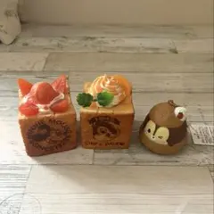 スクイーズ ディズニー ミニー チップとデール 3点まとめ売り