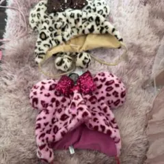 ヒョウ柄ファンキャップ　2個セット
