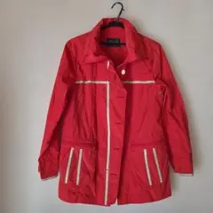 赤色フロントボタンジャケット