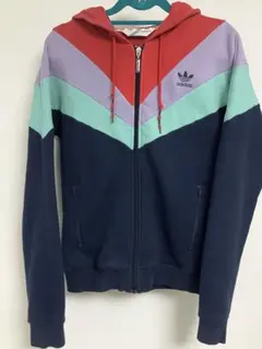 【値下げ可】adidas アディダス ジップアップパーカー スウェット カラフル