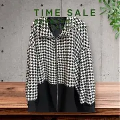 SHEINcoverハウンド千鳥格子柄カジュアルアウター4XL