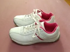 【値下げ】【美品】PROGICAL GOLF ホワイト スパイクレス　24.5