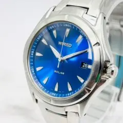 WIRED ワイアード SEIKO セイコー ソーラー デイト 腕時計 メンズ