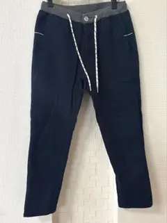 Free Gate ネイビー クロップドパンツ　イージーパンツ　7部丈　夏のサムネイル