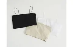 CLANE クラネTHIN CORD BANDEAU TOPS 白　ホワイトのサムネイル