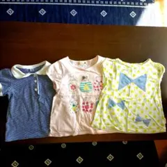 幼児(女の子用)夏のＴシャツ3枚セット