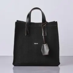5/30まで出品　最終価格＜hALON＞ ヘリンボーン ニット バッグ