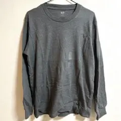 新品タグ付✨ユニクロ　UNIQLOクルーネック長袖Tシャツ　メンズM 綿コットン
