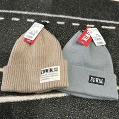 エドウィン　EDWIN 新品　ニット帽　キッズ　2つセット　54〜56㎝のサムネイル