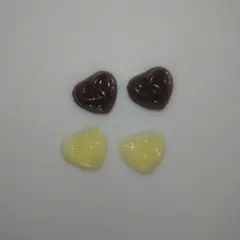 ハート型デコレーションパーツ 4個セット