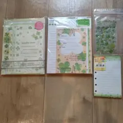 ※希少品※ 平成レトロ クローバーデザイン レターセット メモ シール