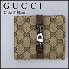 ■ a707 GUCCI【グッチ】 二つ折り財布 GGキャンバス ジャッキー*
