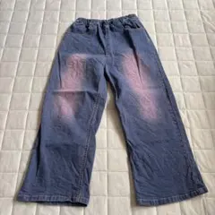 カラーデニム　長ズボン　デニム　ボトムス　キッズ　男の子　パープル　140cmのサムネイル