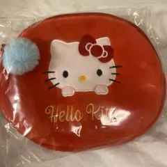【新品】サンリオキャラクターズ オーバルポーチ キティ バレンタイン