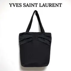 【極美品】トートバッグ YVES SAINT LAURENT キャンバス リボン
