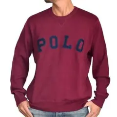 美品 正規 M ポロ ラルフローレン クルーネック コットン セーター ポロベア