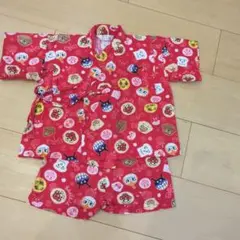赤色キャラクター柄甚平セット 90サイズ