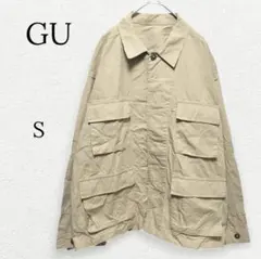 823 完売品【GU】ミリタリージャケット ワークシャツ ブルゾン ベージュ Ｓ
