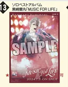 うたプリ カルナイ ソロベストアルバム 蘭丸 購入特典 B2ポスター うたプリ カルナイ ソロベストアルバム 黒崎蘭丸 購入特典 B2ポスター