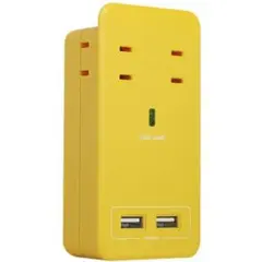 Fargo SATI COLOR 電源タップ スマホスタンド付 イエロー