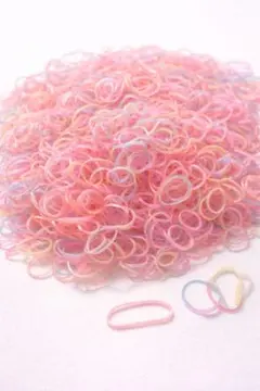 パステル系カラフルゴムヘアゴム600個セット