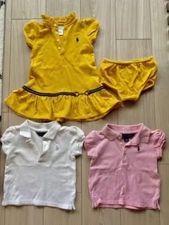 80cm♡ラルフローレン ワンピースとポロシャツ3点セット