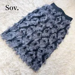 極美品✨ソブ　エアリージャガードスカート　M バックスリット　バックファスナー