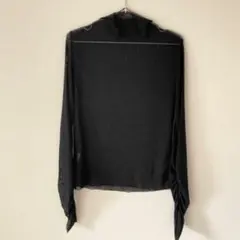 DAZY シアーカットソー　カウルネックメッシュトップ　ハイネックシアートップス