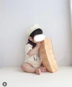 ロンパース　パン屋　ハロウィン　1歳　お誕生日　お祝い　一升パン　90