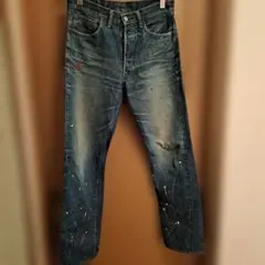 DUBBLE WORKS Lot 330 ペンキデニムジーンズ W32 L34のサムネイル
