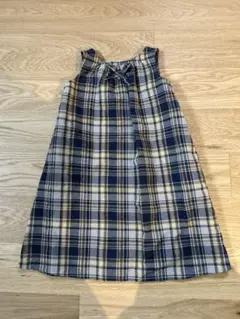 COMME CA ISM チェック柄 ノースリーブワンピース 110cm