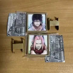 NARUTO ナルト 3Dレリーフスタンド サスケ サクラ 新品未開封 ガチャ