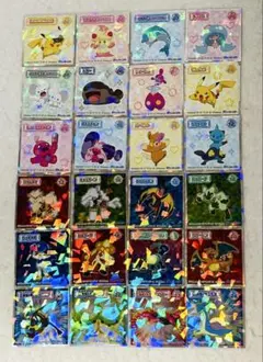 ポケモンウエハース シール 24枚 フルコンプリート セット キラキラ ラメのサムネイル