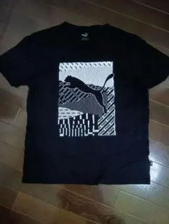 PUMA グラフィックプリント Tシャツ L 黒