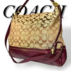 リラックマ様交渉中　美品　COACH　ショルダーバッグ 065 シグネチャー